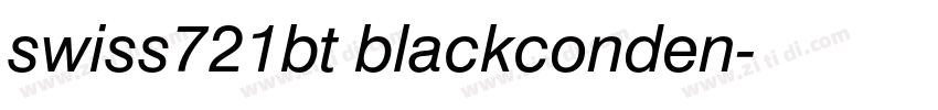swiss721bt blackconden字体转换